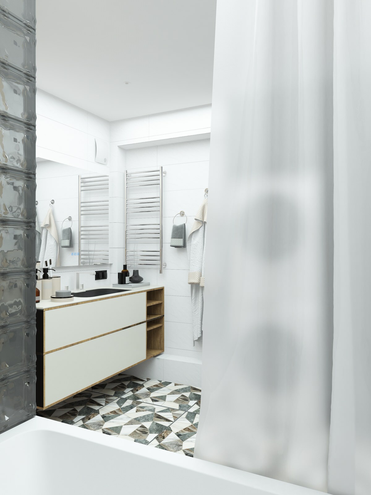 Санузел из проекта 3-х комн квартиры