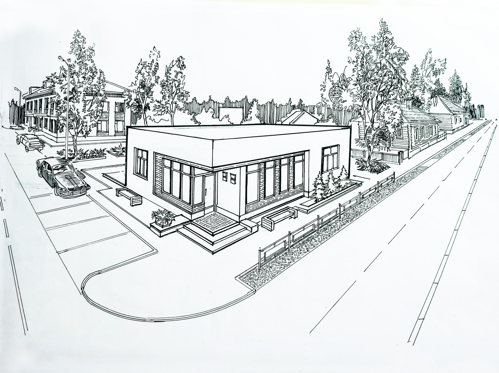 Обложка проекта: Эскизный проект цветочного магазина
