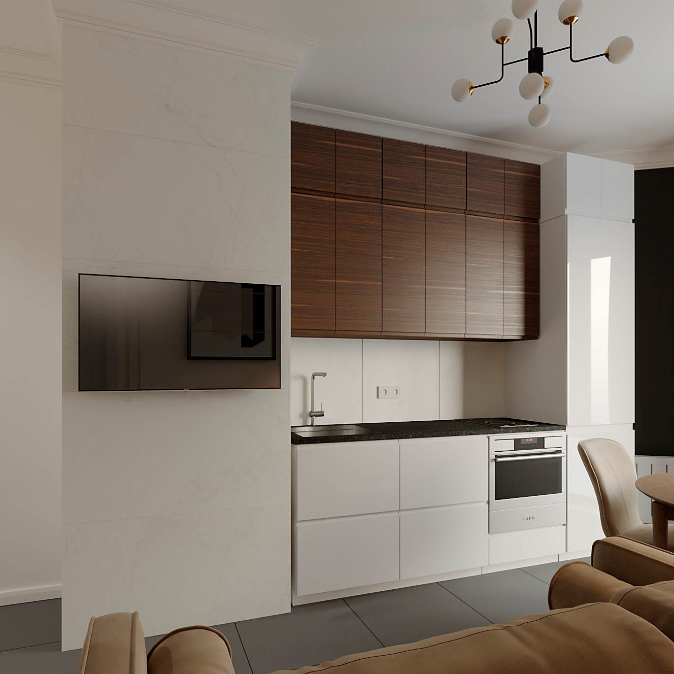 Дизайн-проект апартаментов 37,5 кв.м. в ЖК "Савеловский Сити"