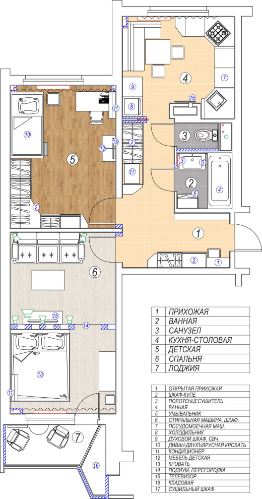 Обложка проекта: Небольшая квартира в МКР "Текстильщики".