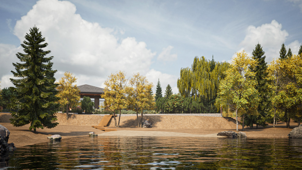 Прерий на берегу озера