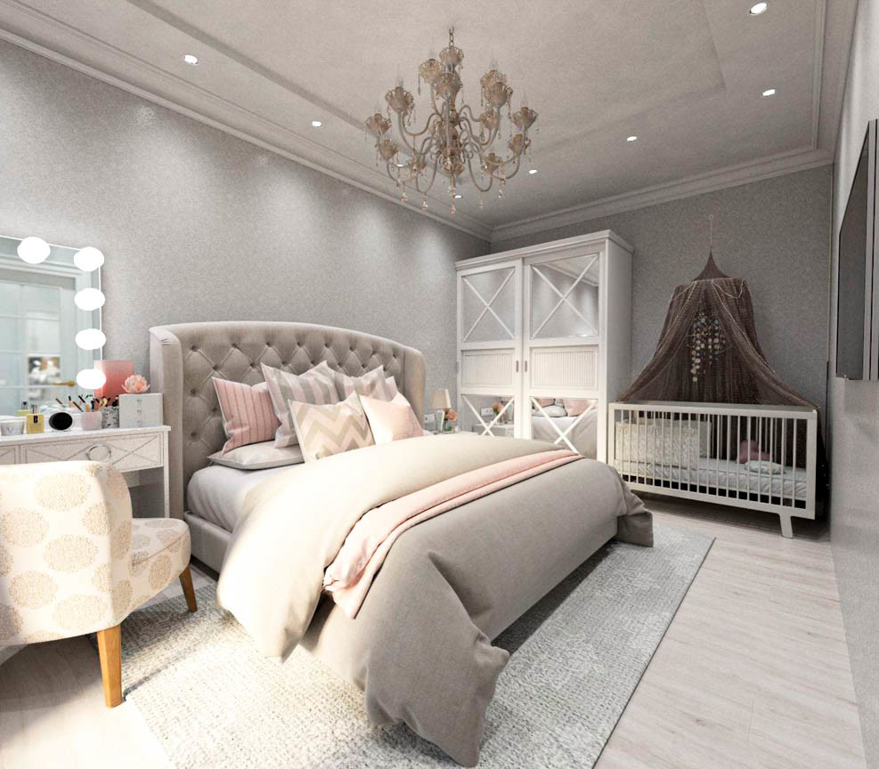 Просторная квартира в стиле современная классика