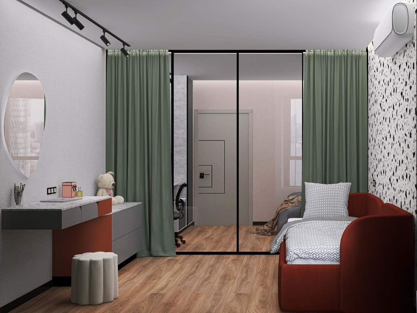 Стильная двушка для семьи из 4-х человек!