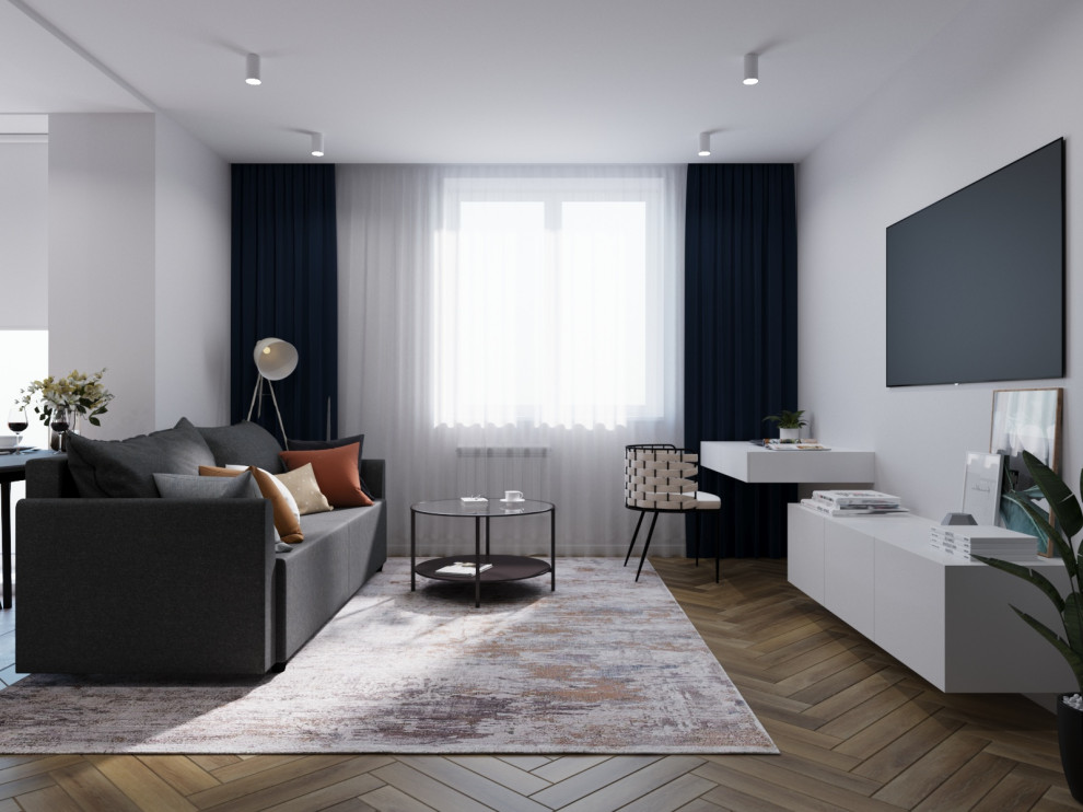 Компактная квартира со спальней в нише