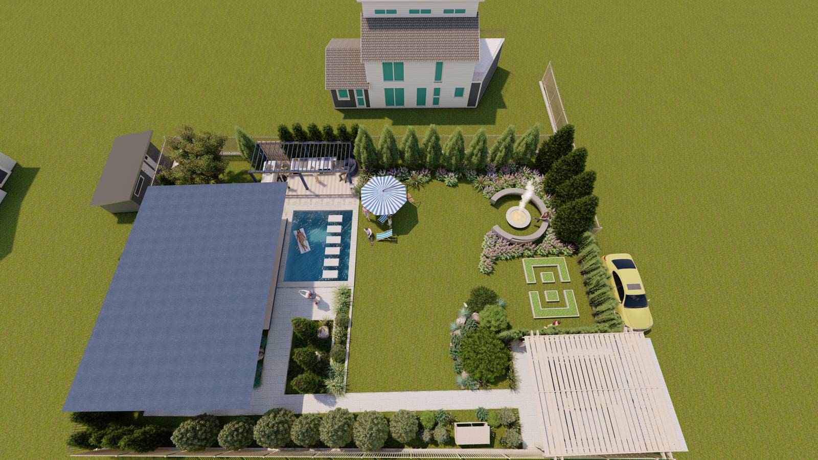 Участок Новая Рига 2 вариант.Хвойные