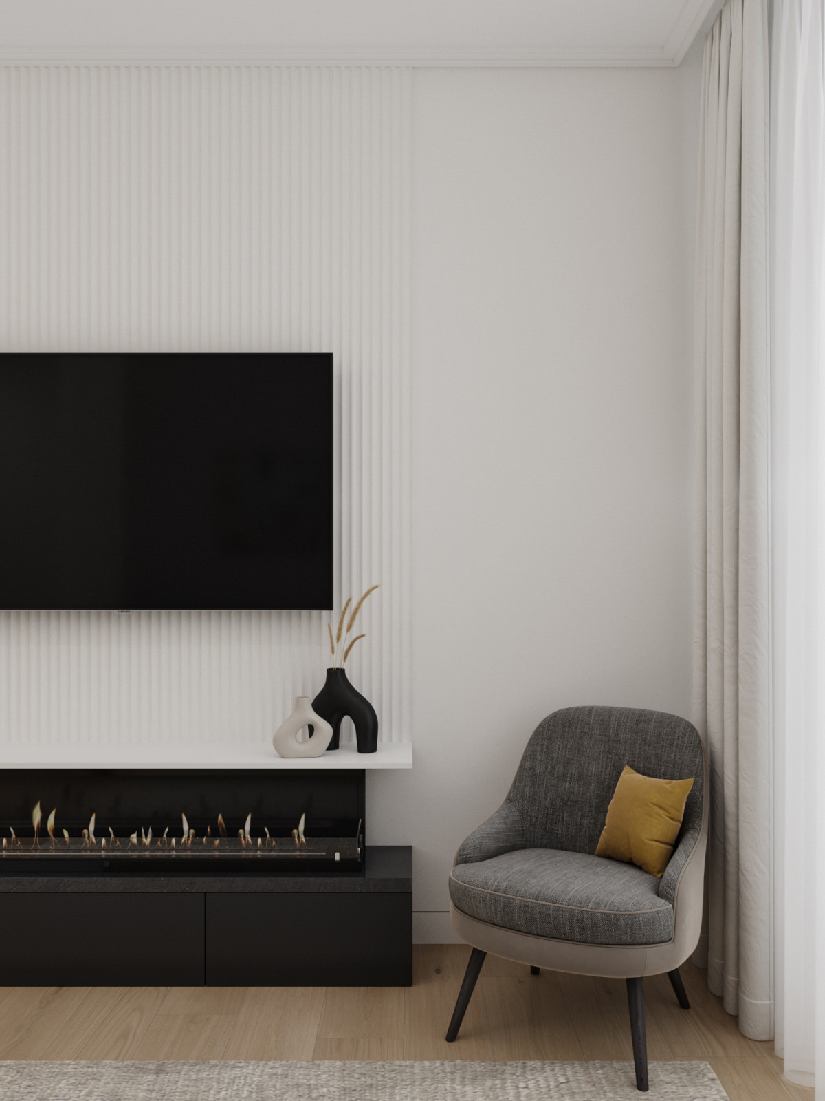 Интерьер квартиры-студии в ЖК Первый квартал