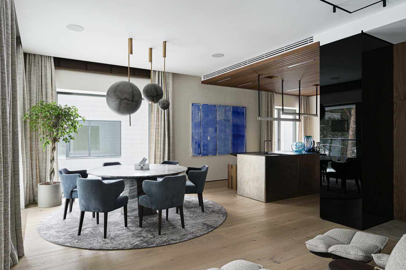 Встроенный телевизор на кухне  |  ЖК Level