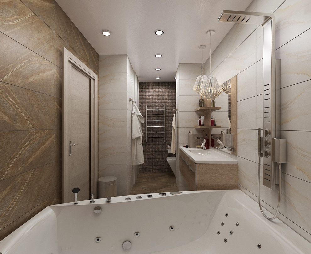 Проект интерьера квартиры в современном стиле, ул. Космонавтов, 105 м.кв.