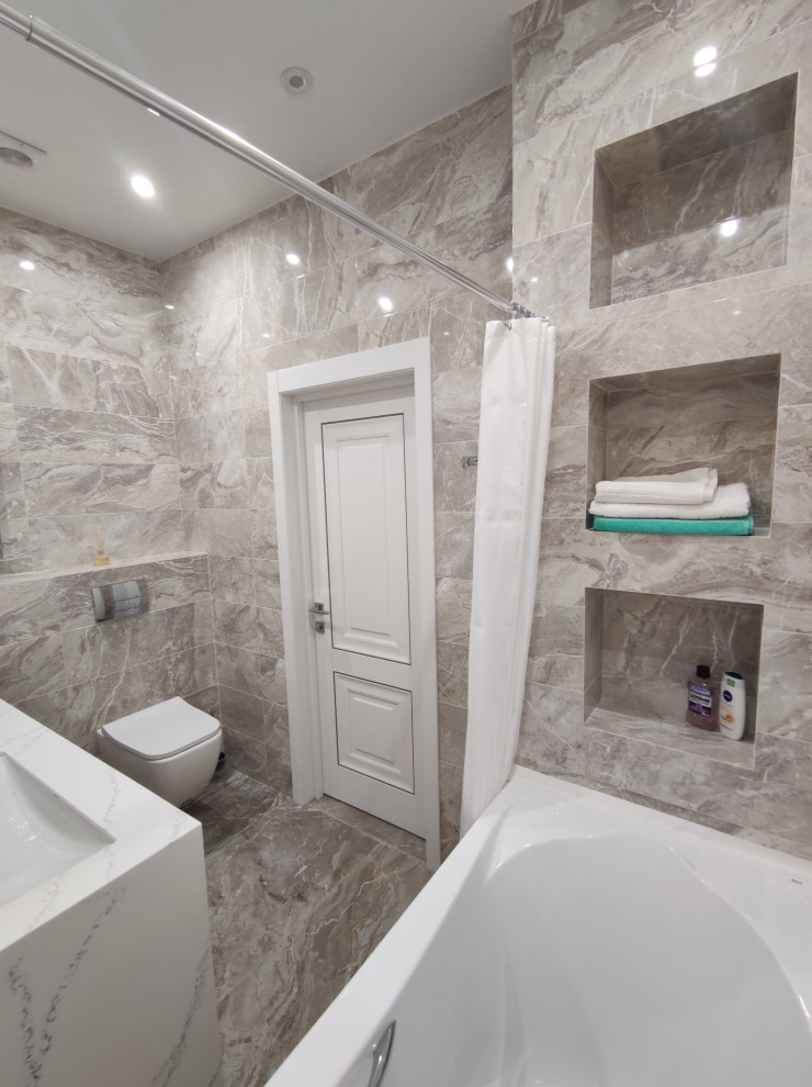 Ванная с нишей в стене