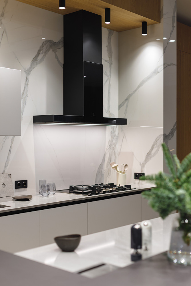 Кухня гостиная в загородном доме