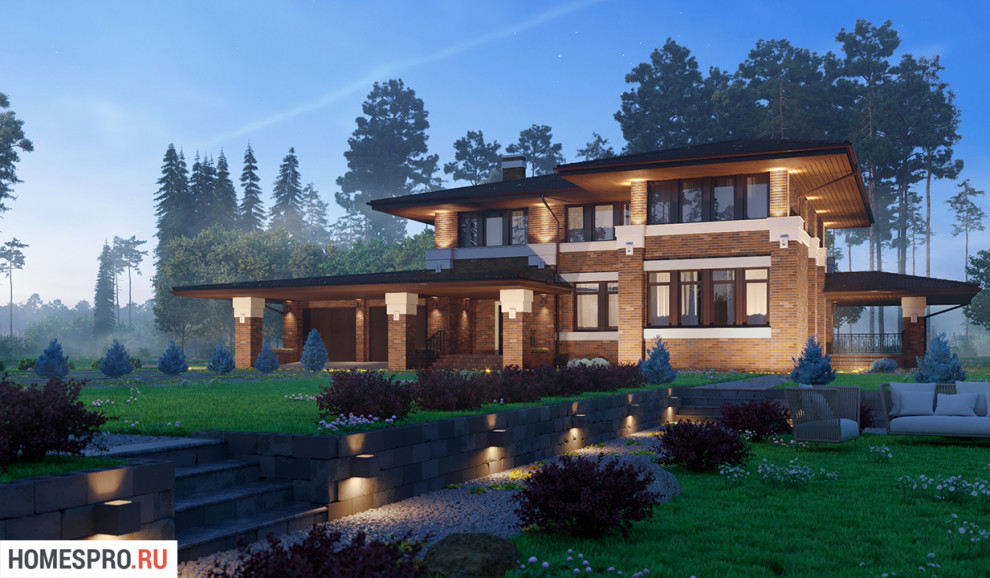 Обложка проекта: Проект загородного дома в стиле Прерий