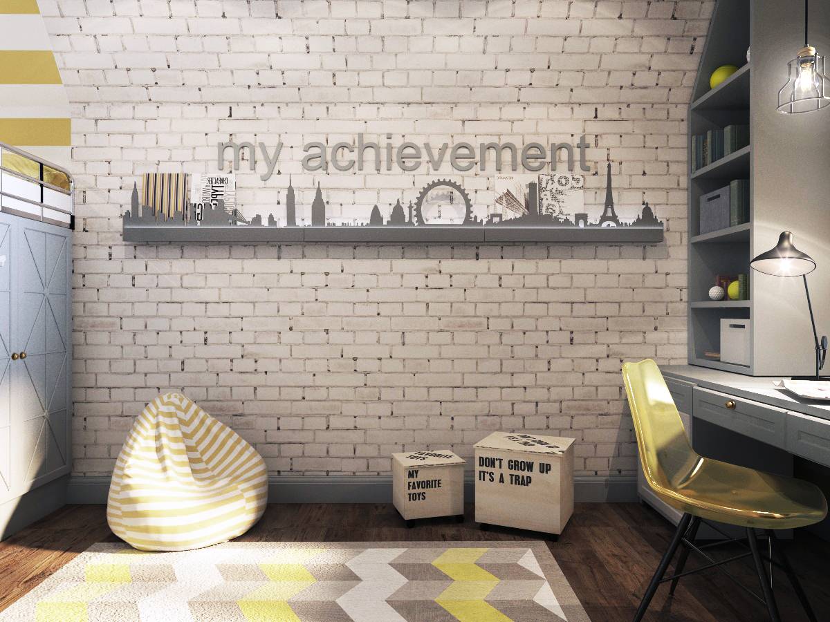 дестские комнаты в мансардных помещениях