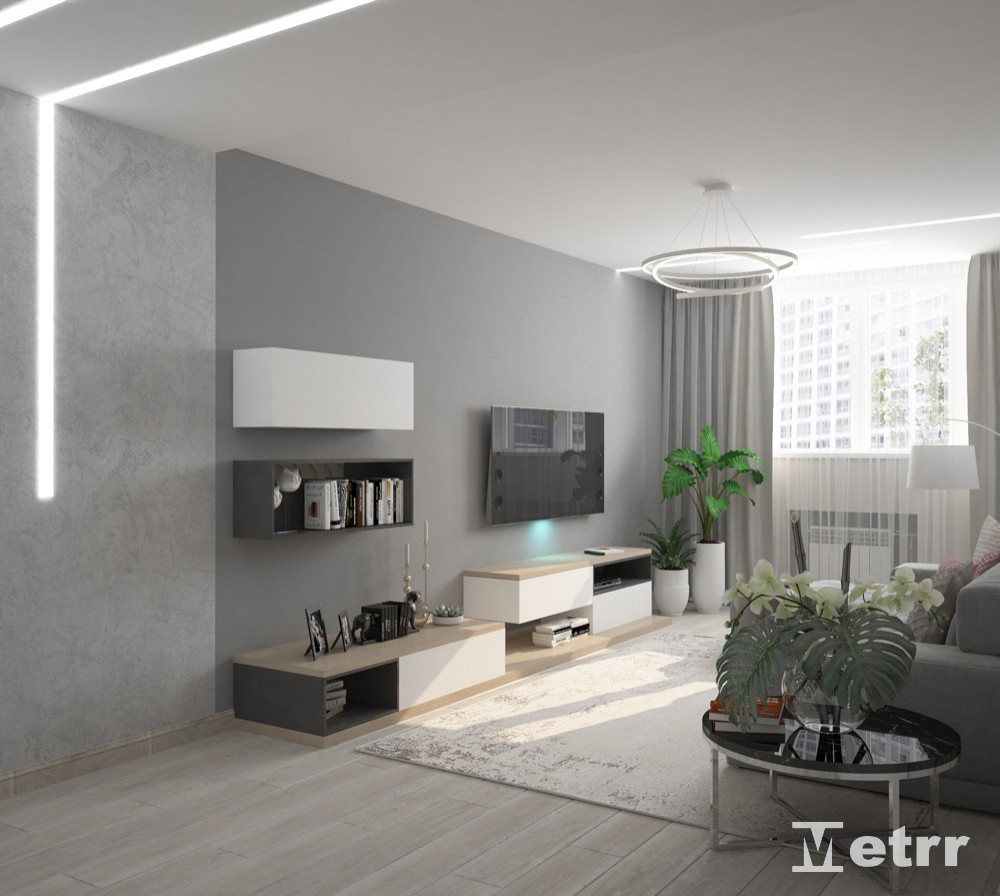 Дизайн - проект двухкомнатной квартиры S=70m2 на Арцыбушевской