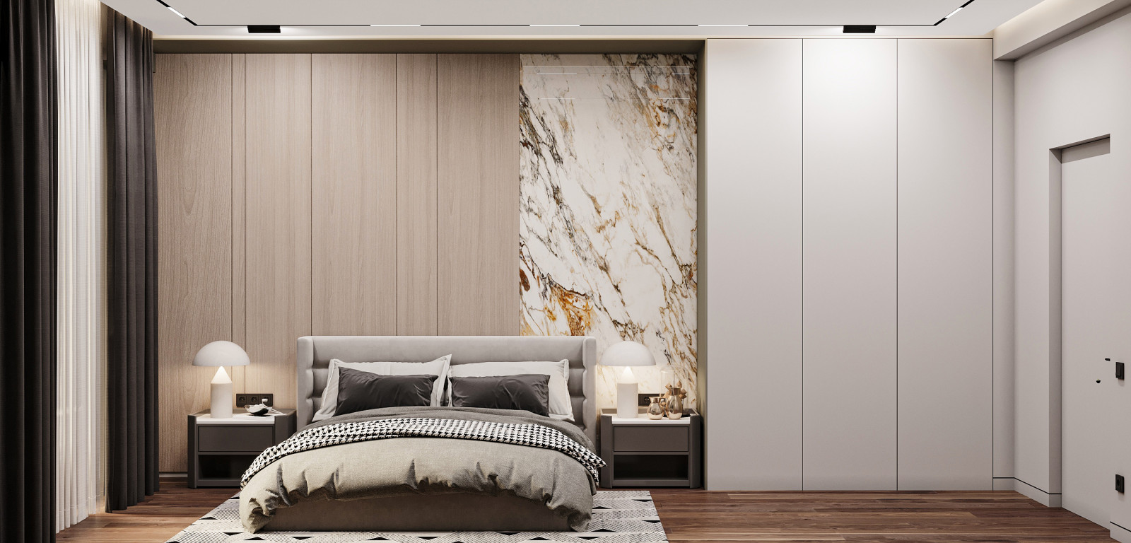 Обложка проекта: Стильная прихожая и функциональная спальня