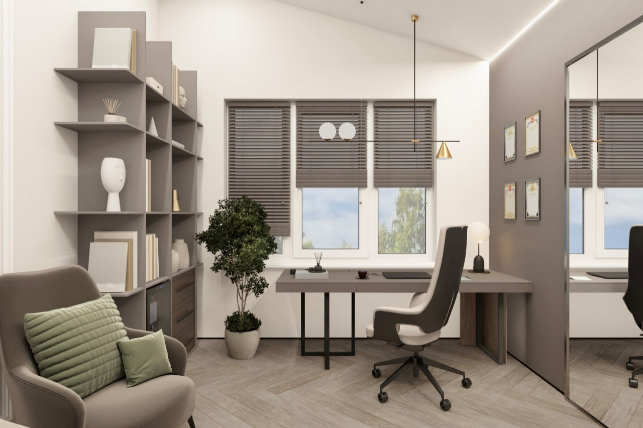 Обложка проекта: Кабинет в частном доме