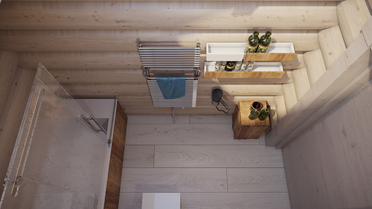 Интерьер дома в срубе