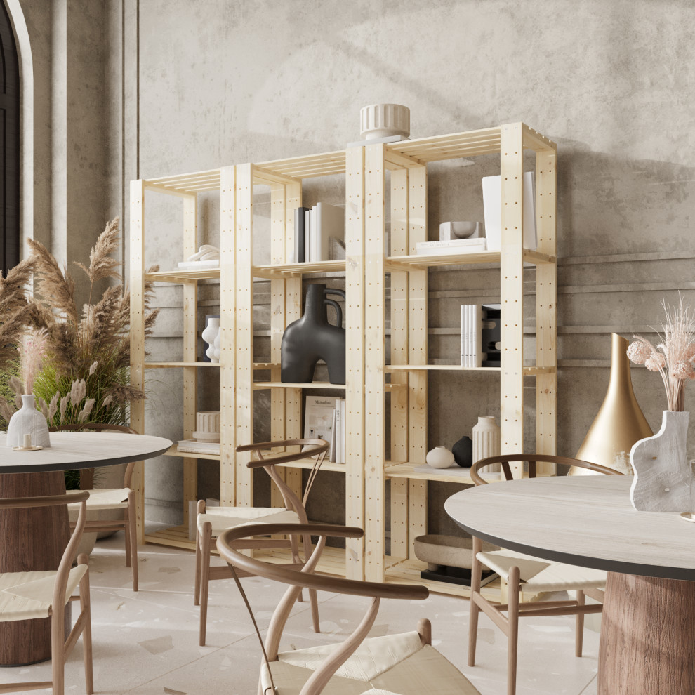 Стеллаж деревянный БОР 1 / Стеллажная система