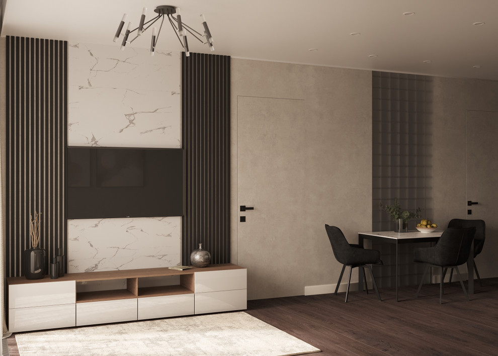 Кухня-гостиная из проекта "Аллея парк" г. Сочи