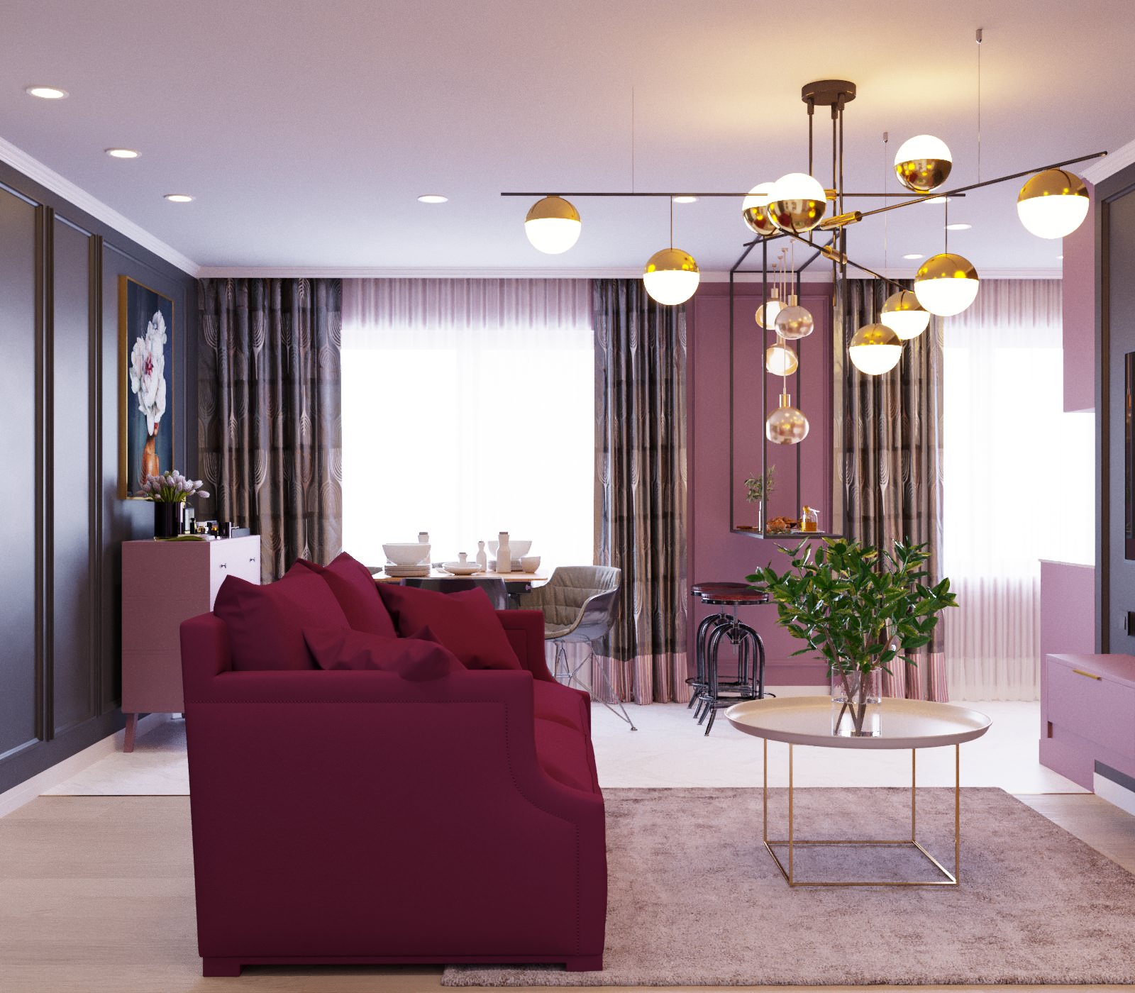 Дизайн квартиры для молодой девушки