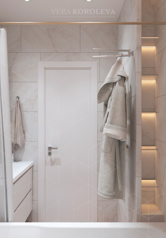 Дизайн-проект двухкомнатной квартиры для семьи с детьми в ЖК "Модум"