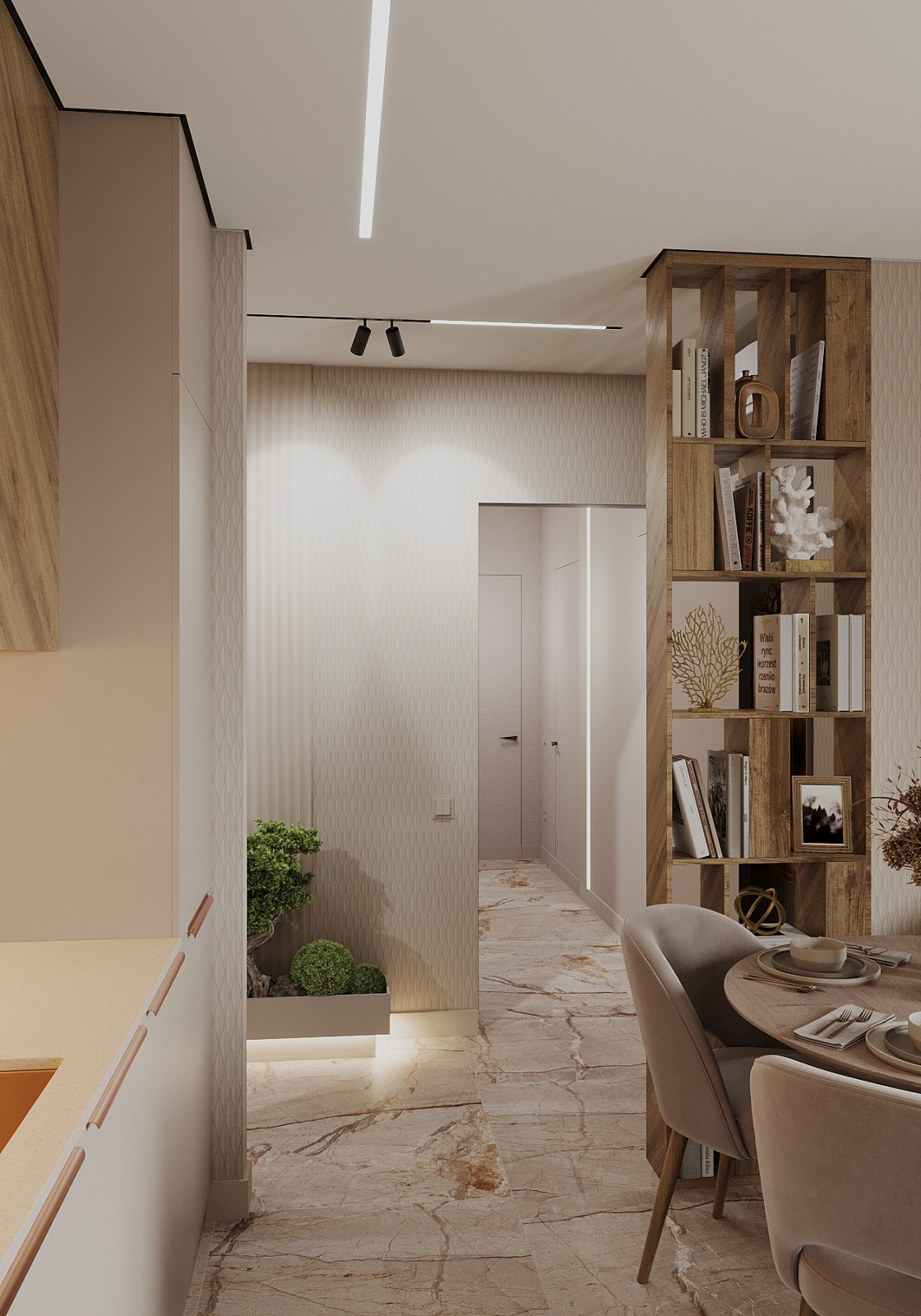 Интерьер 4-ёх комнатной квартиры_ "EHTNO TERRA_COTTA"