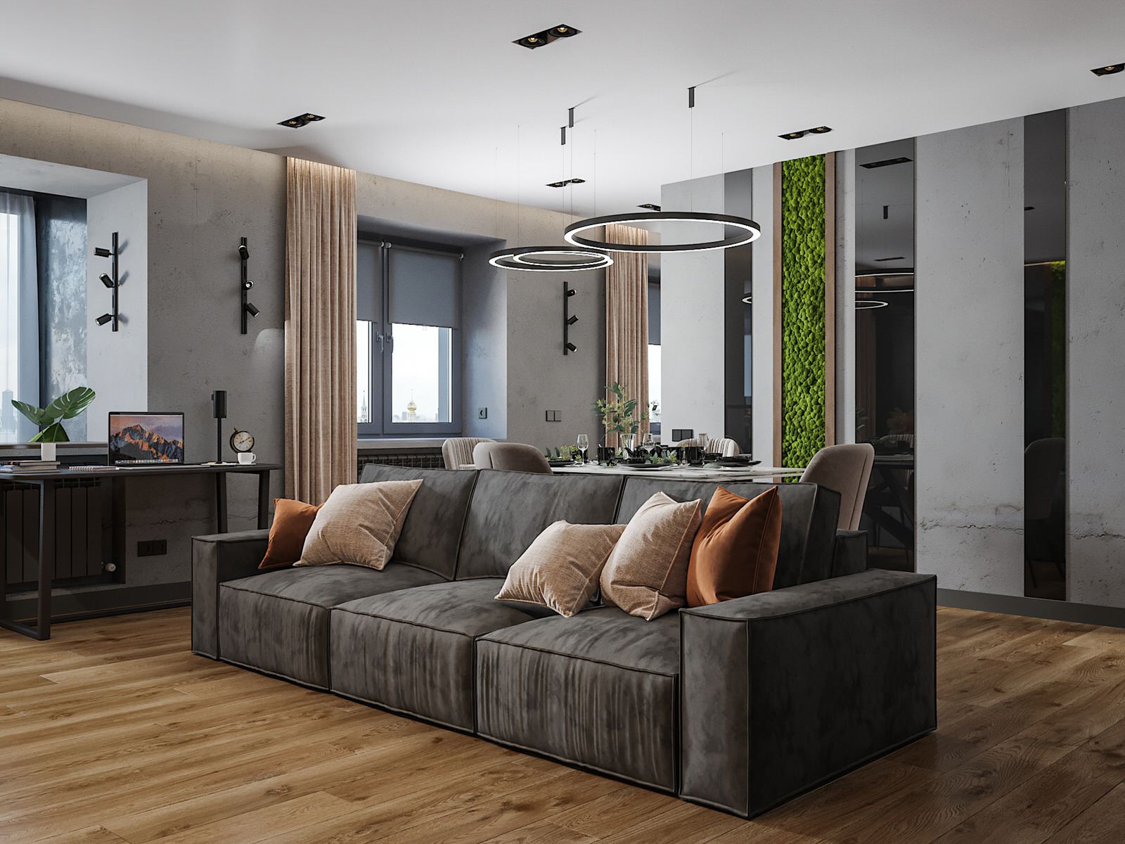 Минимализм в темно-серых тонах!