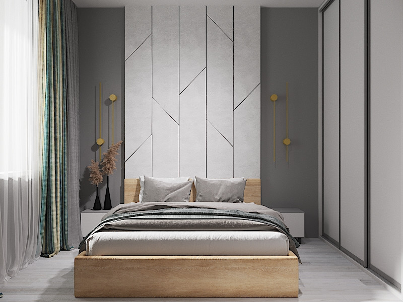 Трекомнатная квартира в серых тонах