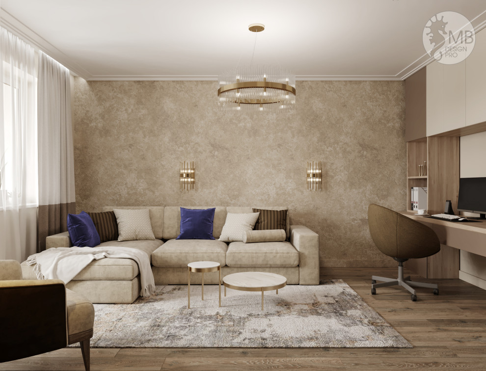 Обложка проекта: Квартира в карамельных тонах в современном стиле