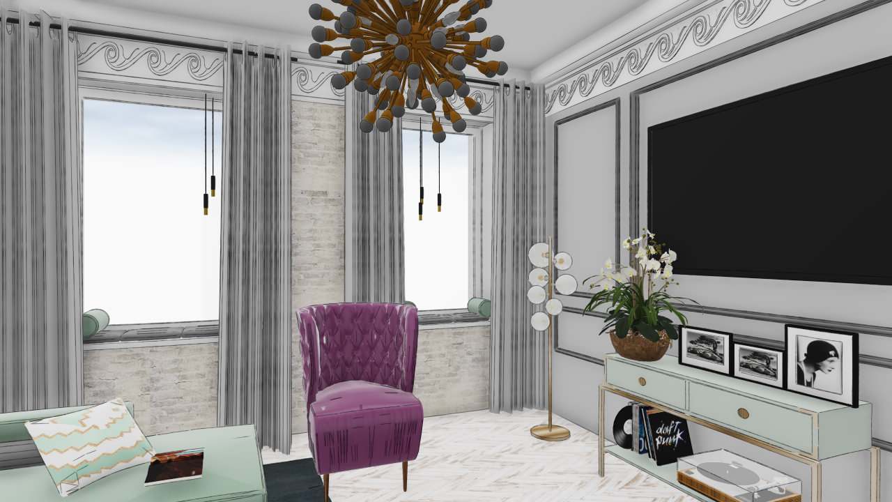 Гостиная скетчи