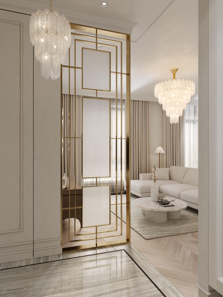 Светлая квартира с французским камином