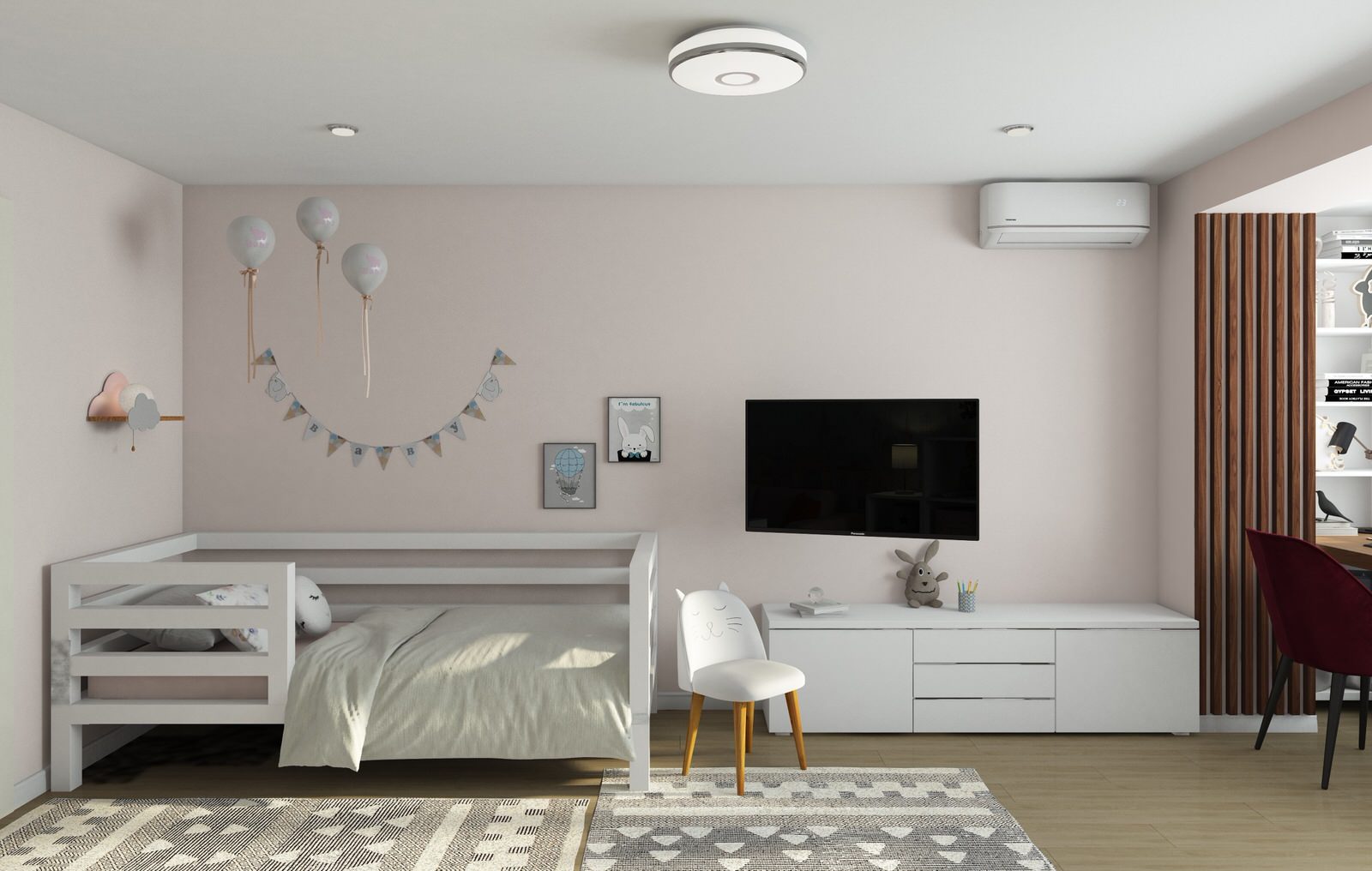 Детская из проекта 3-х комнатной квартиры для молодой семейной пары