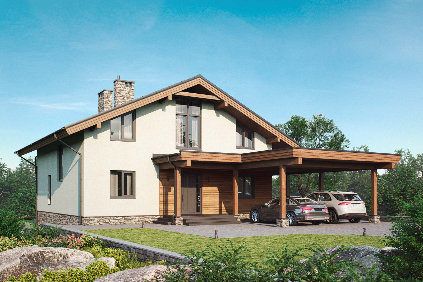 Обложка проекта: Шале на берегу Волги - AV341