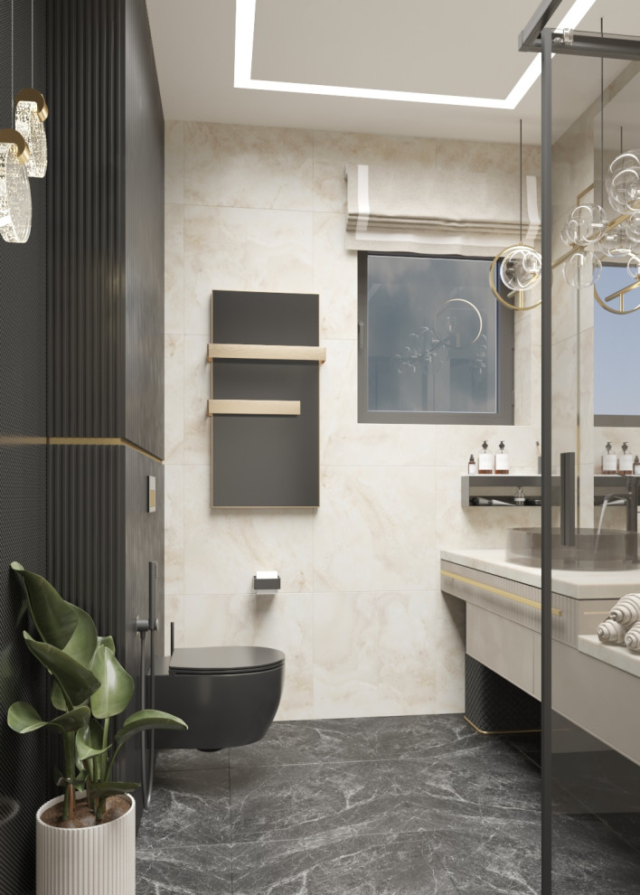 Санузел в чёрном