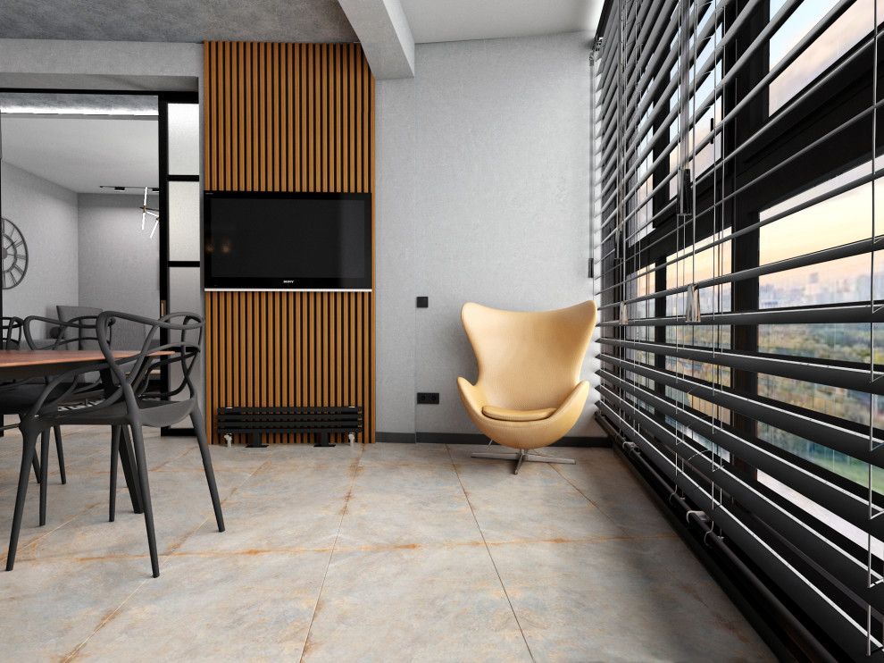 Дизайн-проект гостиной в стиле ЛОФТ