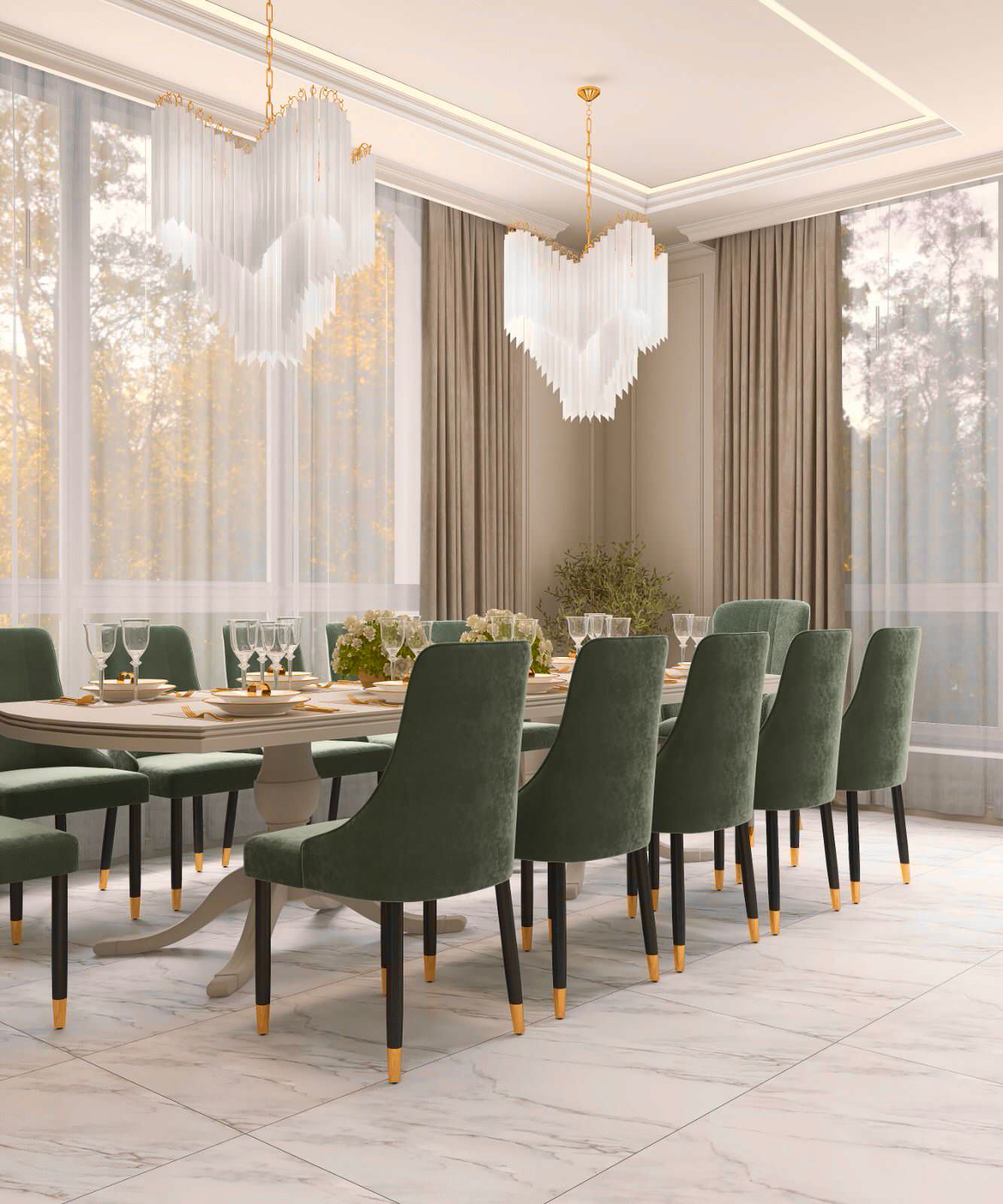 Кухня-столовая в частном доме