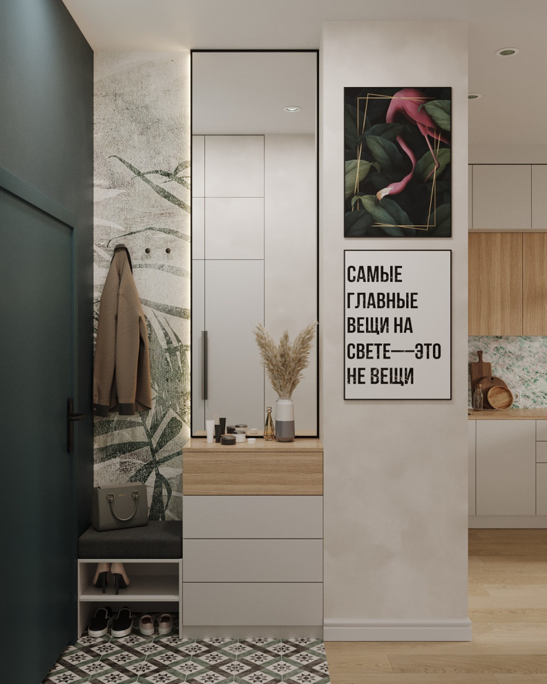 Обложка проекта: Весенняя кухня-гостиная.