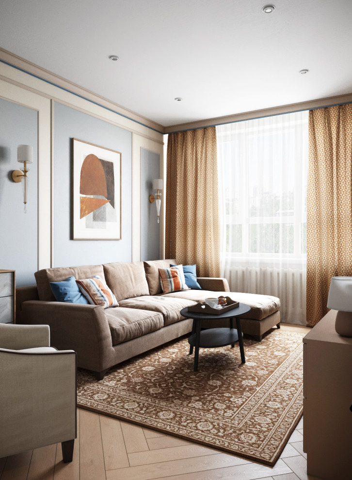 Квартира в голубых оттенках