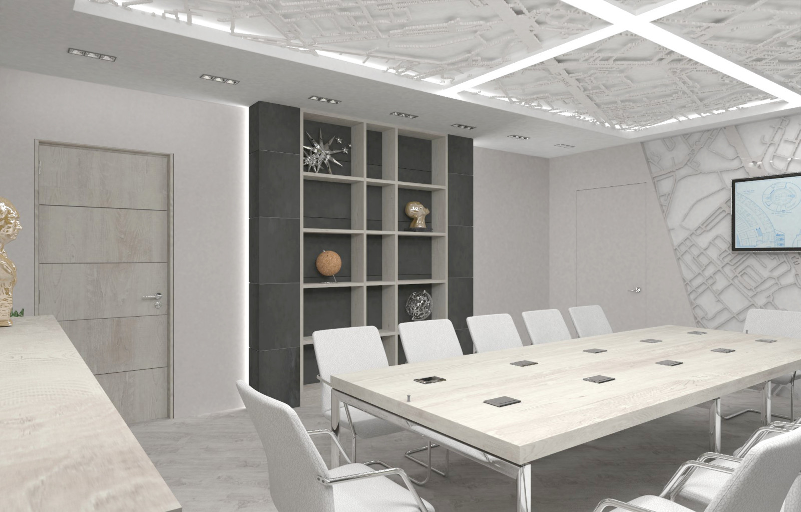 Переговорная с комнатой отдыха.