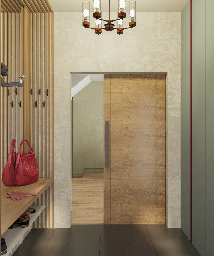 Прихожая и Гостиная в загородном доме