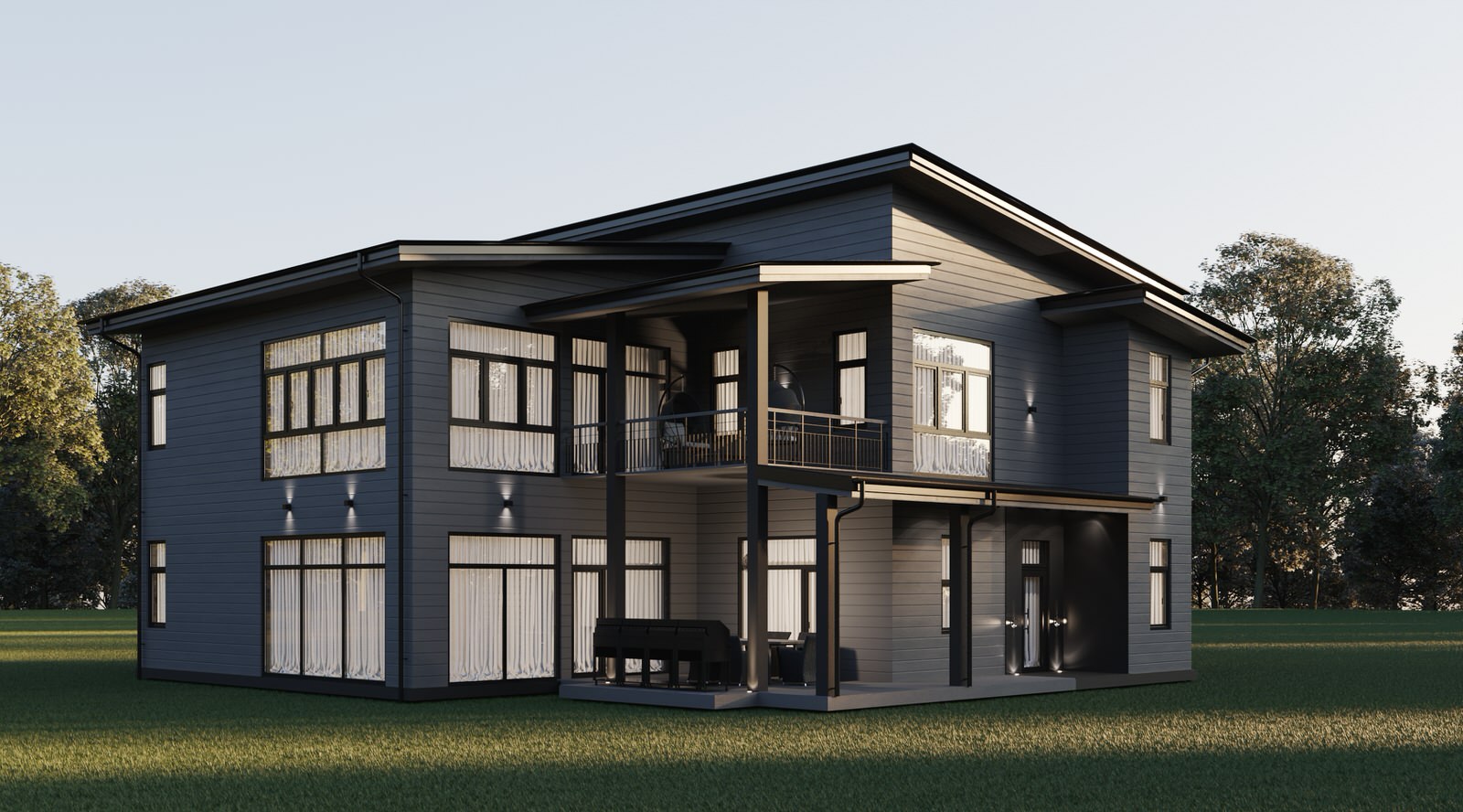 Обложка проекта: Загородный дом в скандинавском стиле