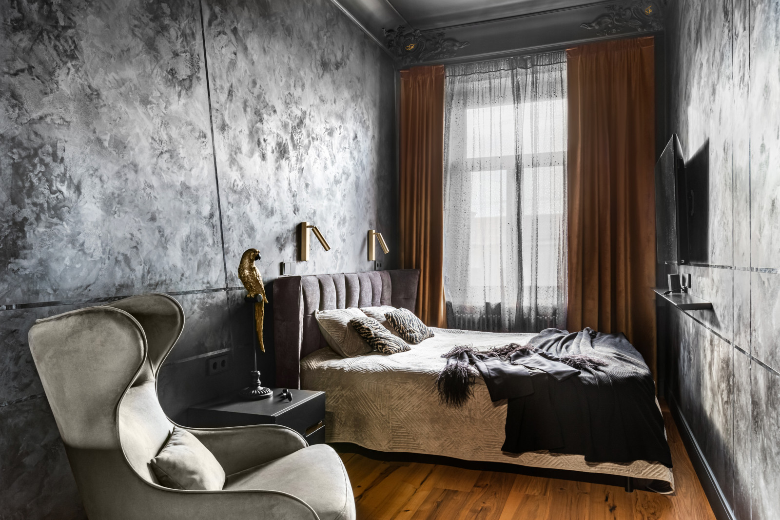 Обложка проекта: Черный интерьер 66м.кв.