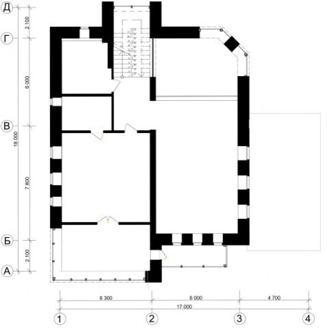 Кирпичный двухэтажный жилой дом