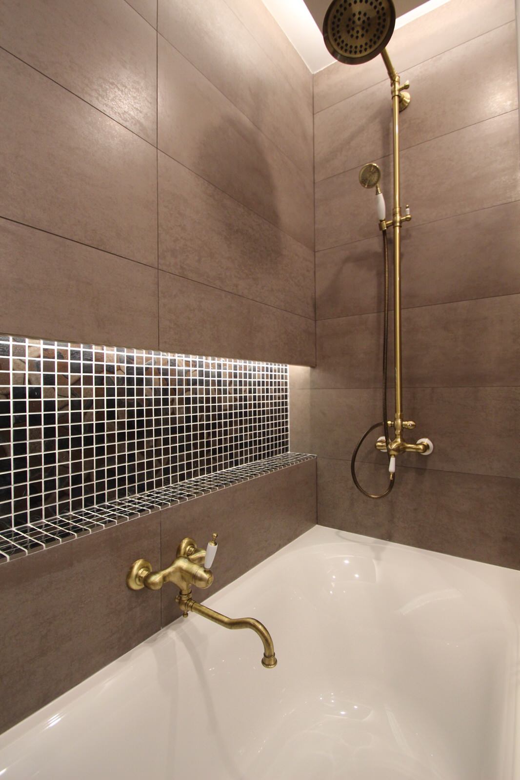 Санузел. Дизайн-проект и готовый результат.