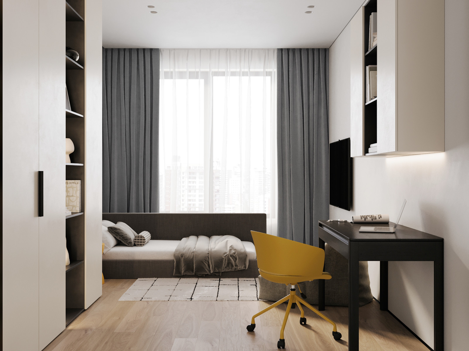 ЖК «Grand View» - квартира площадью 111,8 м2 в стиле уютный минимализм