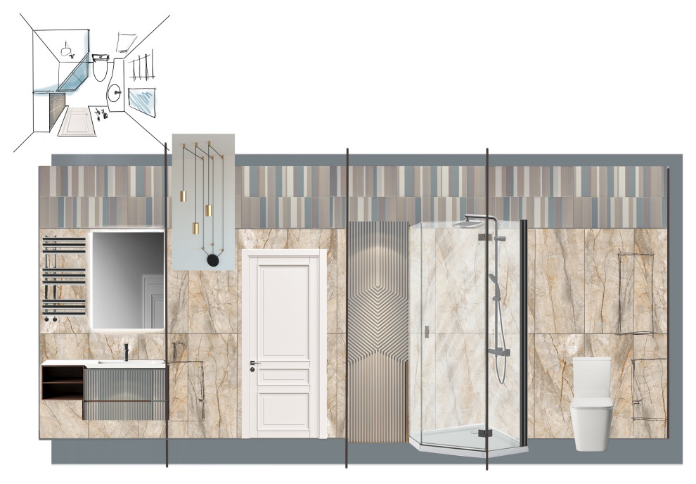 Смарт дизайн проект трёх комнатной квартиры