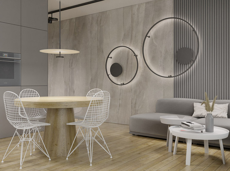 Вторичка в современном стиле (гостиная)