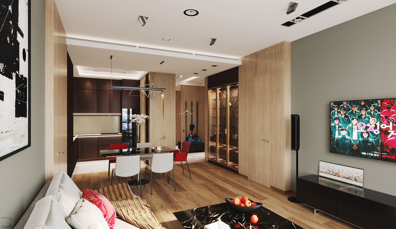 Дизайн-проект квартиры в ЖК "Фьюжн парк"