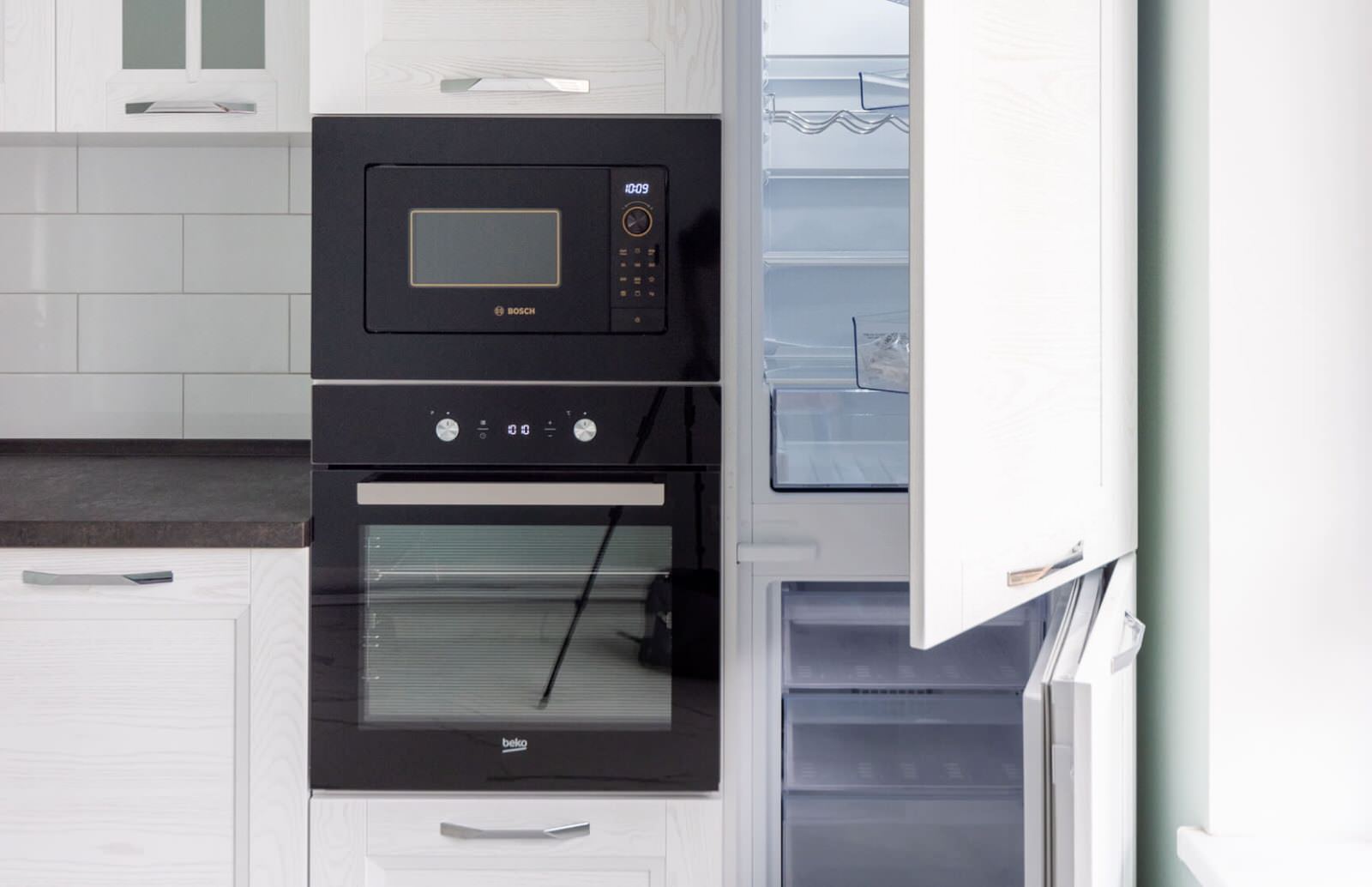 Кухня Кантри в белом цвете