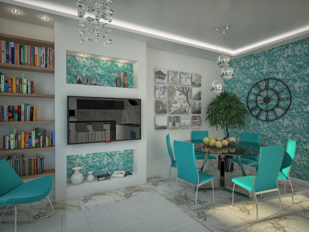 Гостиная, совмещенная с кухней