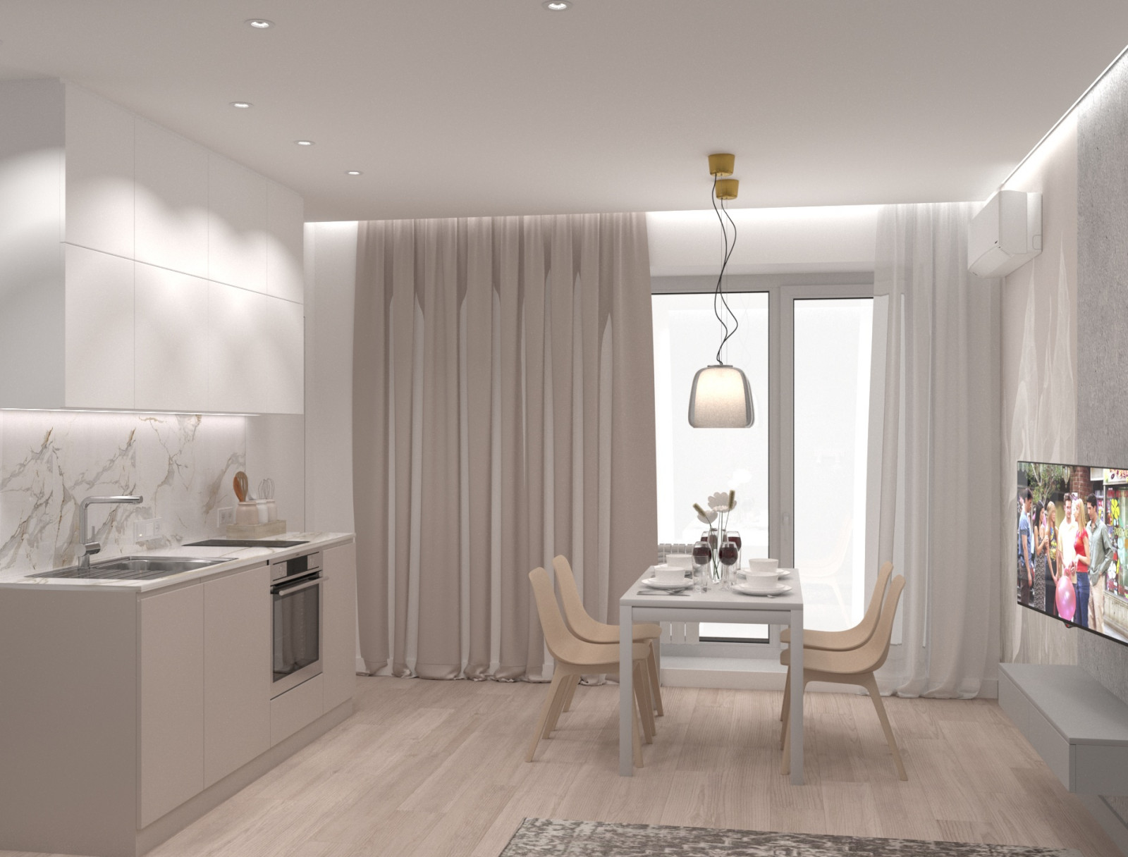 Однокомнатная квартира 38 м.кв. на улице Ломако